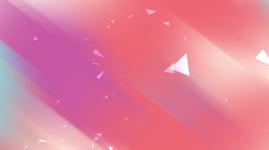 Yumuşak pembe mavi ve şeftali tonları içeren pastel gradyan arkaplan yüzen üçgen ışık parçaları festival kutlamaları dijital sanat çalışmaları ve modern tasarım projeleri için idealdir.