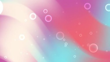 Sosyal medya grafikleri için uygun modern ve modaya uygun bir arkaplan olan pembe ve mavi baloncuk gradyanı