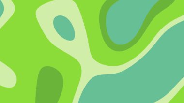 Yeşil ve mavi sıvı organik katmanlara sahip modern soyut kağıt kesim arka plan Pürüzsüz eğriler ve dinamik şekiller doğa olayları ve yaratıcı tasarım için taze ve doğal bir his yaratır.