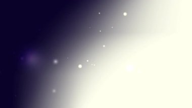 Koyu mavi-beyaz arkaplanda parlak ışık parçacıkları festival kutlamaları için mükemmel soyut bir atmosfer ve modern arka plan özellikleri içerir.