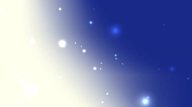 Parlayan yıldızlar ve rüya gibi ışık efektleriyle koyu mavi ve yumuşak beyaz bir arka plan. Tatil kutlamaları için mükemmel. Göksel tasarımlar, fantezi temalar ve modern dijital sanatlar.