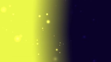 Solda sarı, sağda mavi ve parlak dijital tasarımlar için uygun ışık parçacıkları olan kademeli arkaplan parlak renkli modern konsept