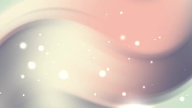 Renkli şeftali renginde yumuşak akış dalgaları ve parlak Bokeh ışıkları ile geliştirilmiş parlak ve soyut arka plan lüks markalaşma davetleri ve şenlik tasarımları için idealdir.