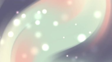 Soyut arka plan, pastel pembe krem ve yumuşak mavi renkte, dalgalı ışık dalgaları ve parıldayan bokeh içeren lüks marka düğün davetiyeleri ve tatil kutlamaları için mükemmel.