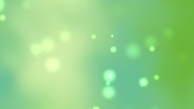 Işıl ışıl ışık küreleri ile yumuşak yeşil ve mavi bokeh arkaplan rüya gibi ruhani bir bulanıklık efekti tatil kutlamaları posterleri ya da modern web tasarımları için mükemmel