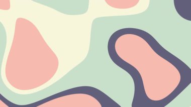 Şeftali kremi, adaçayı yeşili ve koyu gri de dahil olmak üzere soyut sıvı şekilleri sosyal medya ve düğün ve tatil gibi etkinlik tasarımları için mükemmeldir.