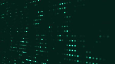 Yeşil teknoloji koyu yeşil arkaplanda parlak bir şekilde parlıyor. Çevre dostu sunumlar için ideal. Yenilenebilir enerji kavramları gelecekteki tasarımlar için.