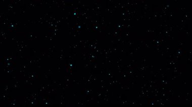 Koyu mavi arkaplan kayan yıldızlara benzeyen dağınık gök parçacıkları ile kozmik tasarımlar için mükemmel fütüristik sanat alanı temaları Noel ve yeni yıl kutlamaları