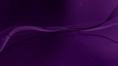 Pürüzsüz dalgalar ve parıldayan ışık parçacıklarının yer aldığı soyut mor arkaplan modern dijital tasarım şenlikli dekorasyonlar ve zarif etkinlik davetiyeleri için mükemmeldir.