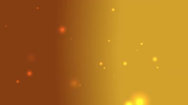 Ilık altın ve kahverengimsi arkaplan. Parlayan ışık parçacıkları havada süzülüyor. Tatil kutlamaları için mükemmel.