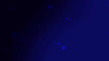 Koyu mavi soyut arkaplan, parlak ışık parçacıkları ve pürüzsüz bir gradyan etkisi teknoloji lüksü ve zarif tasarımlar için mükemmel yeni yıl dijital pazarlama ve şirket görselleri için ideal.