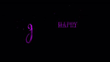 Örümcek ağı cadı şapkası ile Mor Mutlu Cadılar Bayramı metin animasyonu ve alfa kanalı veya saydam arkaplan ile sıçrama elementleri mevsimsel tebrik kartları sosyal medya posterleri ve davetiyeler için mükemmel