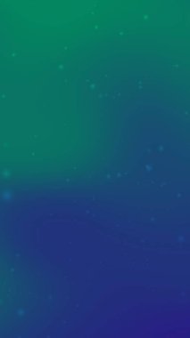 Yüzen Yumuşak Işık Parçacıkları ile soyut Mavi Yeşil Dikey Gradyan Arkaplanı