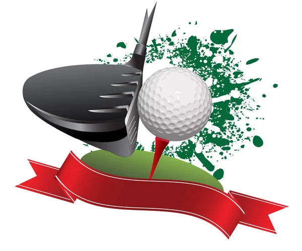 Vector Art Golfer Illustratie Met Aquarel Witte Achtergrond — Stockvector