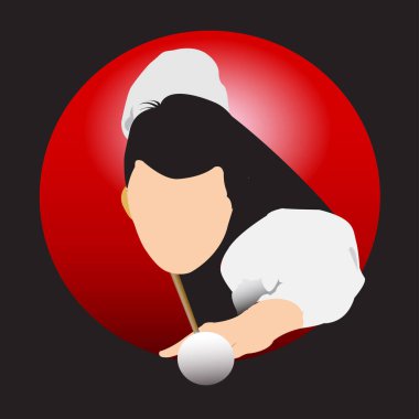 Reklam afişi için Snooker spor vektör illüstrasyonu.