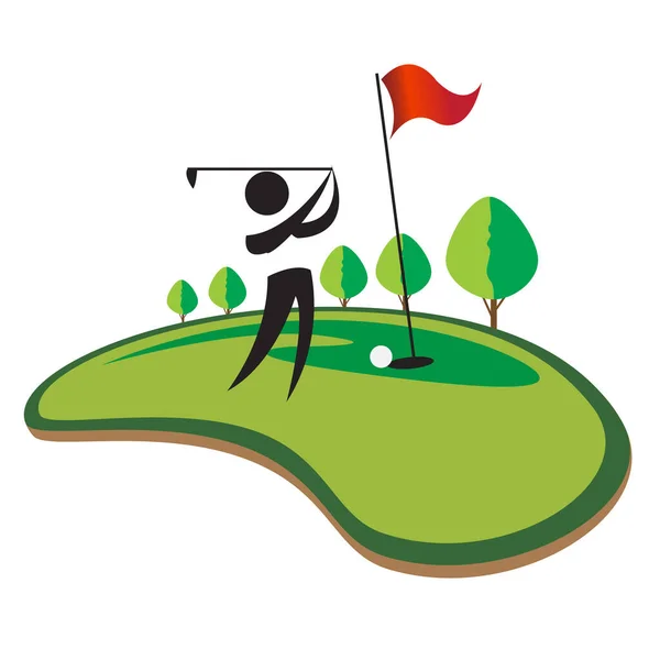 Golfclub Sport Vector Ontwerp Grafisch — Stockvector
