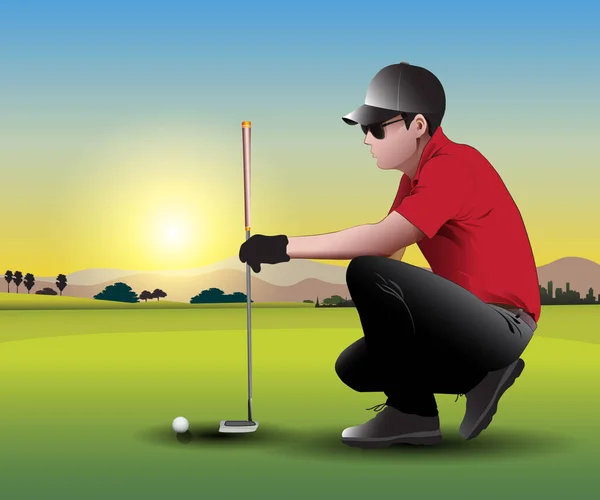 高尔夫球杆运动矢量设计图形 — 图库矢量图片