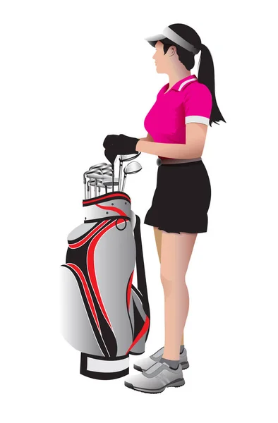 Golf Klubb Sport Vektor Design Grafik — Stock vektor
