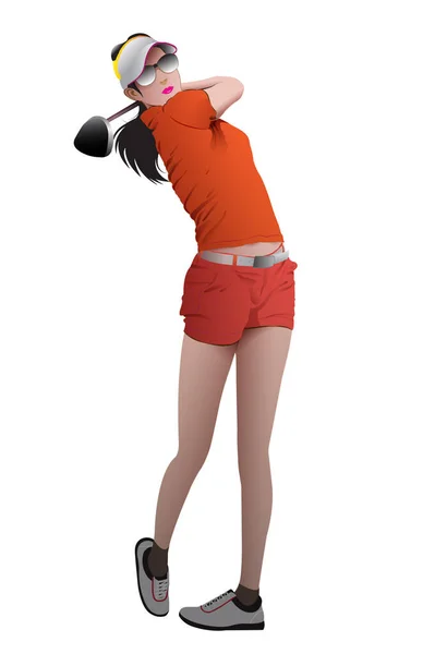Modello Vettoriale Progettazione Logo Golf Club — Vettoriale Stock