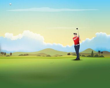 Arka plan resmi olarak kullanılacak güzel golf sahası görünümleri.