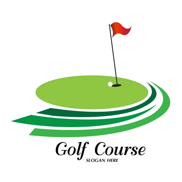 Golf Logo Vettoriale Illustrazione Scopi Pubblicitari Fondo Bianco — Vettoriale Stock