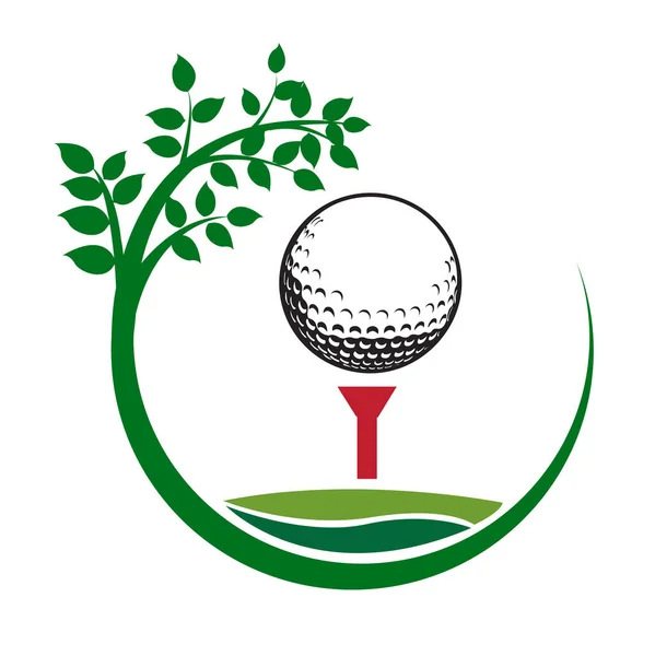Golf Logo Vector Illustration Advertising Purposes White Background — Stock Vector