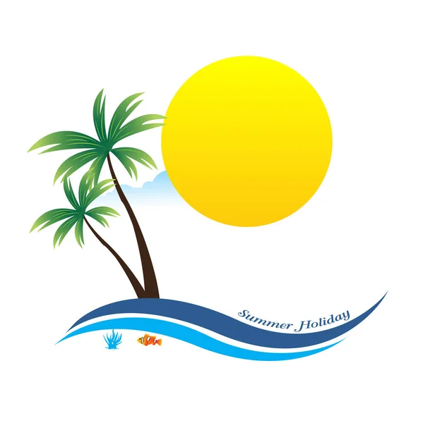 Ilustracja Wektora Morza Stosowania Logo — Wektor stockowy