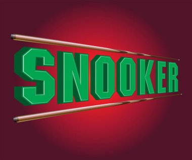 Yeşil masadaki renkli topların Snooker poster tasarımı. Vektör snooker spor oyunu.