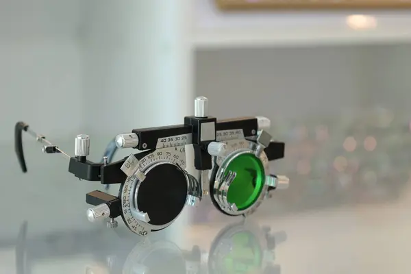Половина Рецепта Очки Высокой Близорукости Зрение Измерительный Инструмент Ухода Зрением — стоковое фото