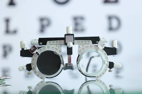 Половина Рецепта Очки Высокой Близорукости Зрение Измерительный Инструмент Ухода Зрением — стоковое фото