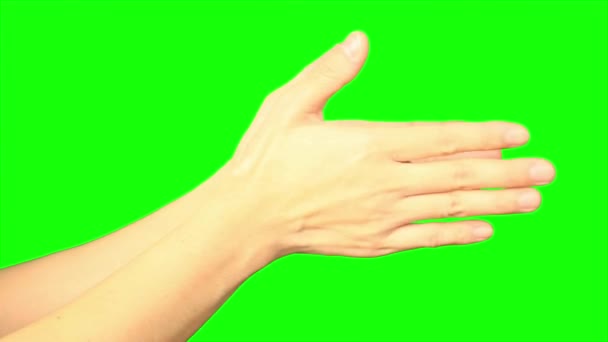 Πράσινη Οθόνη Χέρι Πράσινη Οθόνη Του Χεριού — Αρχείο Βίντεο