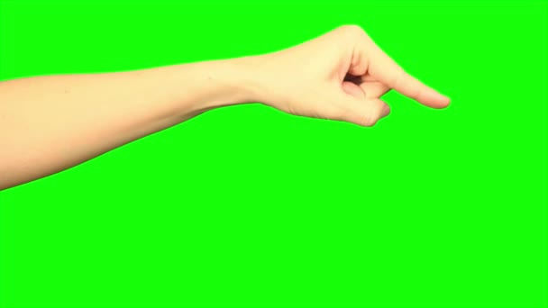 Zielony Ekran Ręka Zielony Ekran Strony — Wideo stockowe