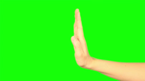 Tela Verde Mão Tela Verde Mão — Vídeo de Stock