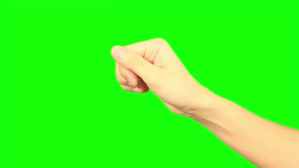 Tela Verde Mão Tela Verde Mão — Vídeo de Stock