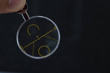 Göz muayenesi, gözlük lensi, göz testi için gözlük lensi. 