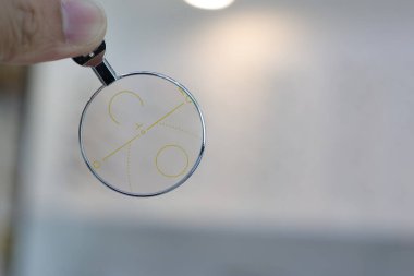 Göz muayenesi, gözlük lensi, göz testi için gözlük lensi. 