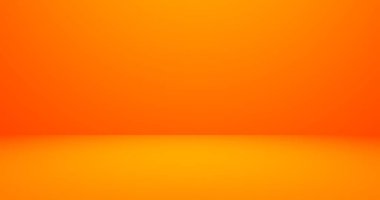 Vitrin için boş turuncu gradyan oda arka plan tasarımı 