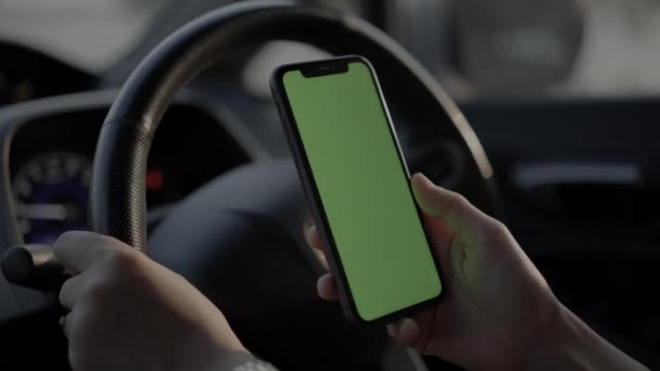 Ruka Pomocí Telefonu Detailní Záběr Ruce Držící Smartphone — Stock video