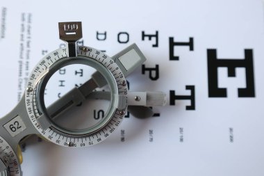 Yüksek miyop görme duyusu için reçeteli gözlüklerin yarısı görme duyusu ölçme aracı arka plan, deneme çerçevesi, göz testi, göz testi, deneme çerçevesi gözlüğü için optometrist deneme çerçevesi