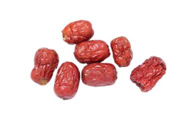 Kurutulmuş meyve, kurutulmuş jujube meyvesi beyaz arka planda izole edilmiş. 