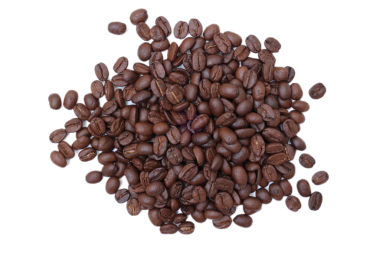 Kahve çekirdekleri, beyaz arka planda fasulye. 