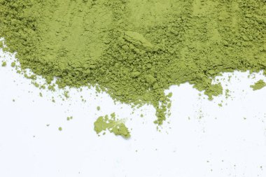 Yeşil çay tozu dokusu arka plan 