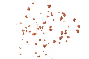 Beyaz arka planda izole kahve, iyi pişmiş kahve, kahve tozu.,