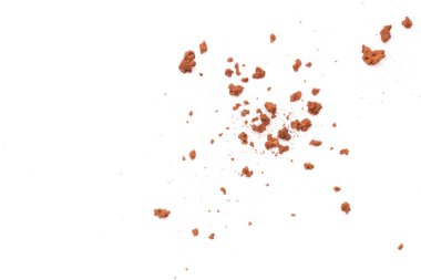 Beyaz arka planda izole kahve, iyi pişmiş kahve, kahve tozu.,