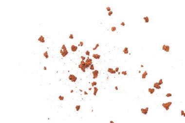 Beyaz arka planda izole kahve, iyi pişmiş kahve, kahve tozu.,