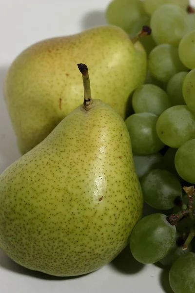 Reife Früchte Sammlung Auf Weißem Hintergrund — Stockfoto