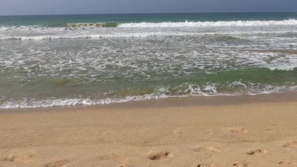 Fala Piaszczysta Plaża Fala Piasek Tropikalnej Plaży Plaża Slow Motion — Wideo stockowe