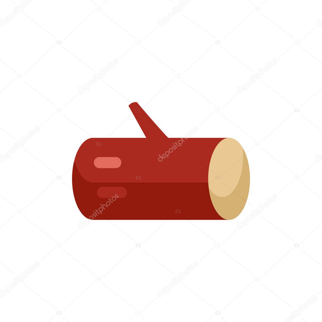 Wood Block Flat Icon - Autumn Season Icon Vector Illustration Design