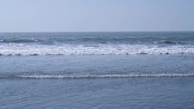 The Cox's Bazar of Bangladesh Playing hide and seek in the sun with waves in the sea