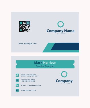 Vektör Modern Yaratıcı ve Temiz İş Kartı Şablonu